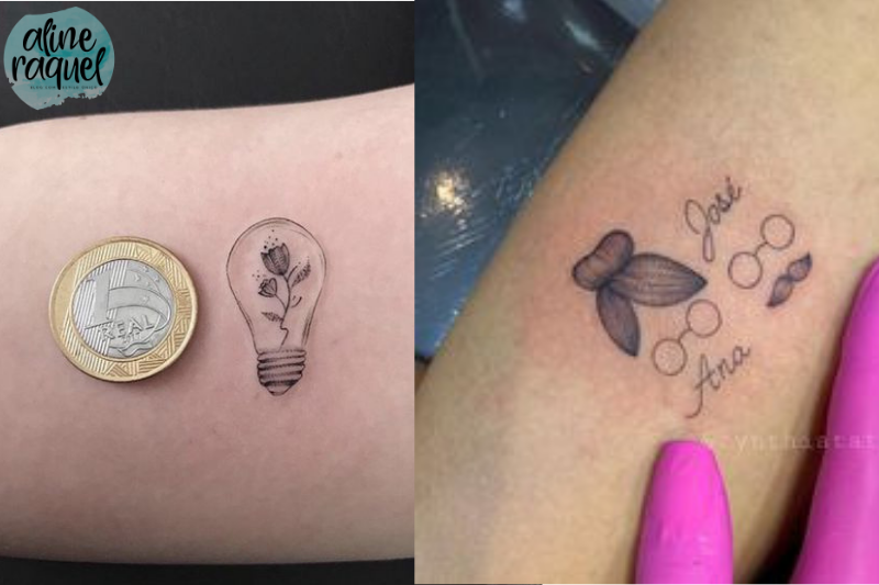 40 ideias de tatuagens delicadas_braco lampada borboleta