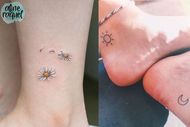 ideias de tatuagens delicadas_pulso margaridas sol