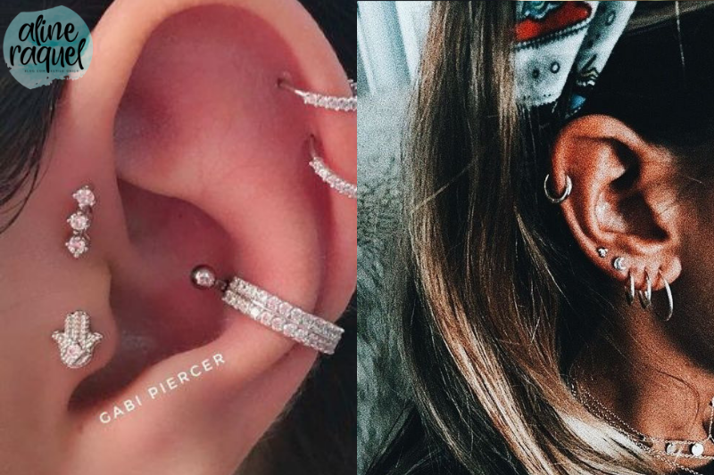 Bijuterias - pulseiras e piercing orelha